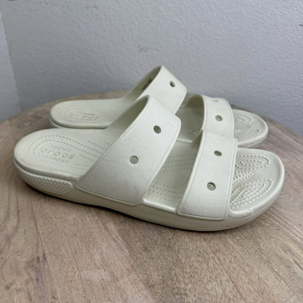 Crocs Womens Mens Unisex‎ Slide Sandals Lightweight Comfort Casual White 8M 10W